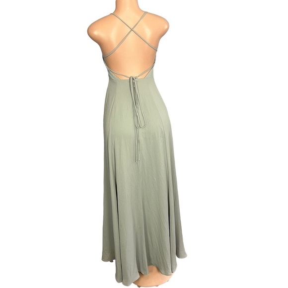 Show Me Your Mumu Woman's Godshaw Silver Sage Crisp Gown Maxi Dress - Picture 5 of 8